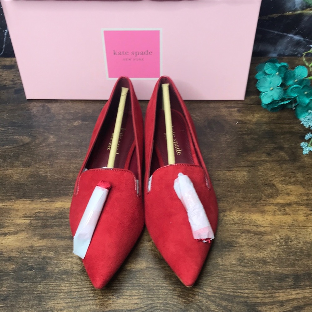kate spade new york Womens Adore Tassel Pointed-T Deep Rubine 7.5M